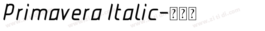 Primavera Italic字体转换